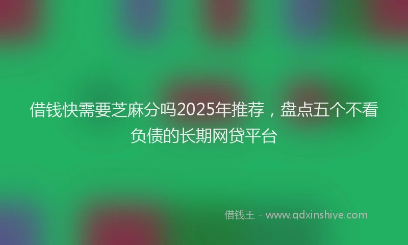 借钱快需要芝麻分吗2025年推荐，盘点五个不看负债的长期网贷平台