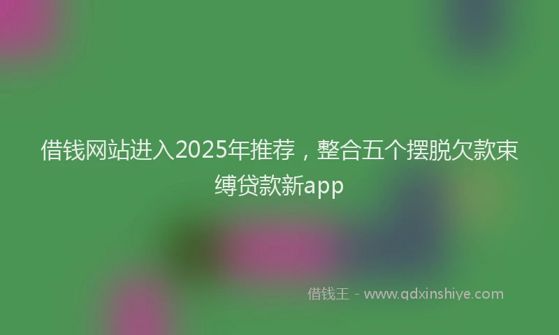 借钱网站进入2025年推荐，整合五个摆脱欠款束缚贷款新app