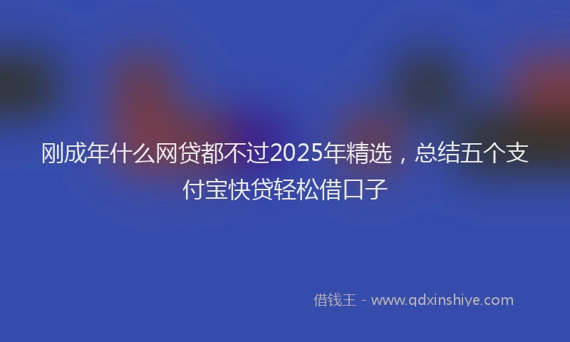 刚成年什么网贷都不过2025年精选，总结五个支付宝快贷轻松借口子