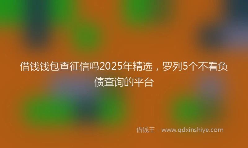 借钱钱包查征信吗2025年精选，罗列5个不看负债查询的平台