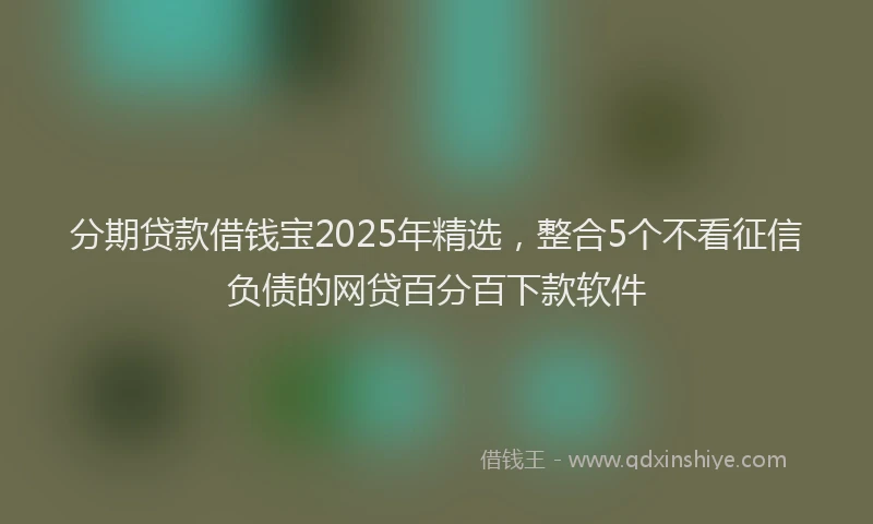 分期贷款借钱宝2025年精选，整合5个不看征信负债的网贷百分百下款软件
