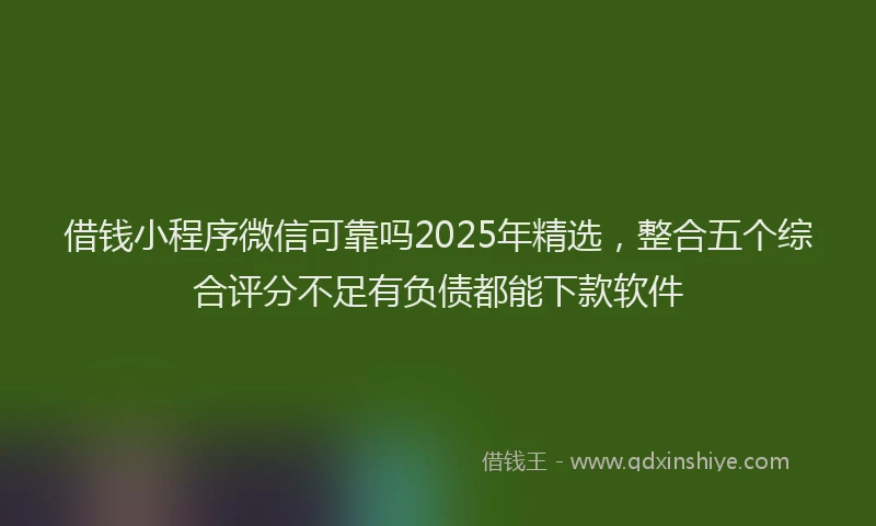 借钱小程序微信可靠吗2025年精选，整合五个综合评分不足有负债都能下款软件