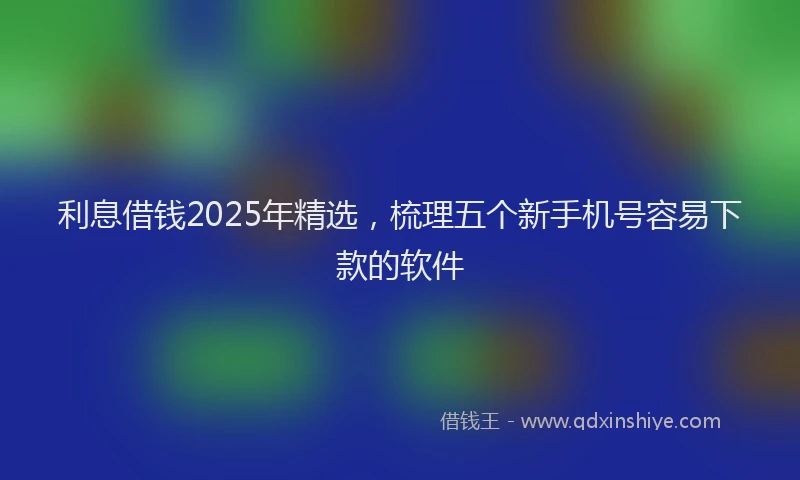 利息借钱2025年精选，梳理五个新手机号容易下款的软件