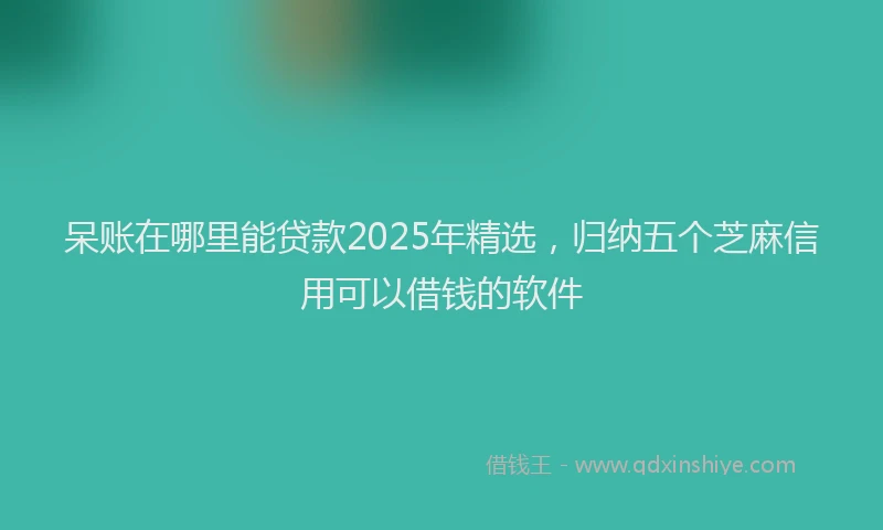 呆账在哪里能贷款2025年精选，归纳五个芝麻信用可以借钱的软件