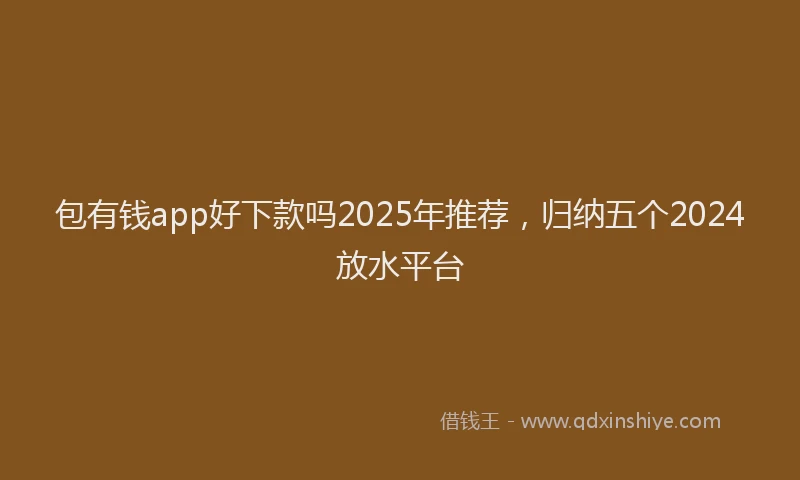 包有钱app好下款吗2025年推荐，归纳五个2024放水平台