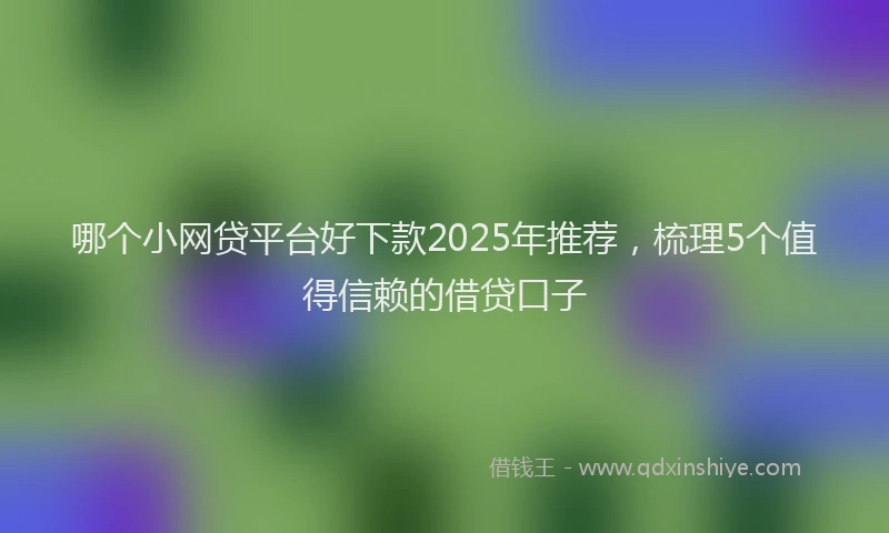 哪个小网贷平台好下款2025年推荐，梳理5个值得信赖的借贷口子