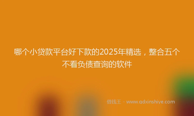 哪个小贷款平台好下款的2025年精选，整合五个不看负债查询的软件