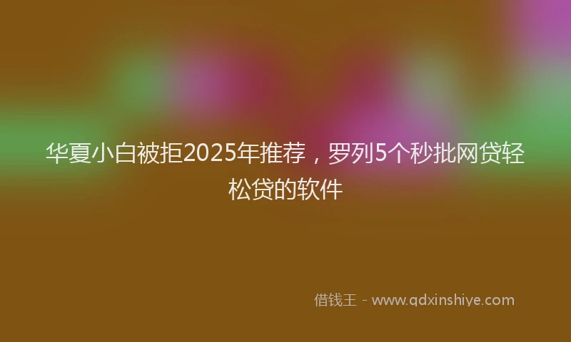 华夏小白被拒2025年推荐，罗列5个秒批网贷轻松贷的软件