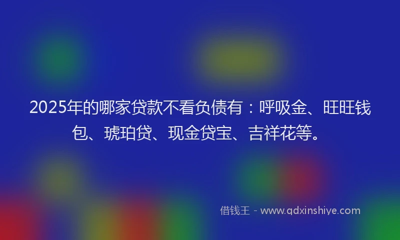 2025年的哪家贷款不看负债有：呼吸金、旺旺钱包、琥珀贷、现金贷宝、吉祥花等。