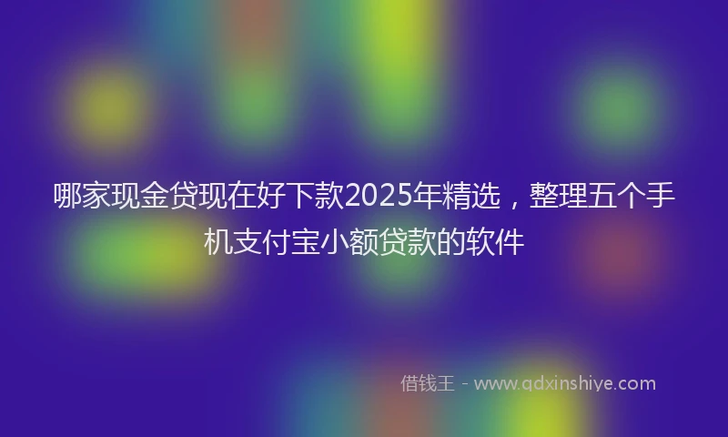 哪家现金贷现在好下款2025年精选，整理五个手机支付宝小额贷款的软件