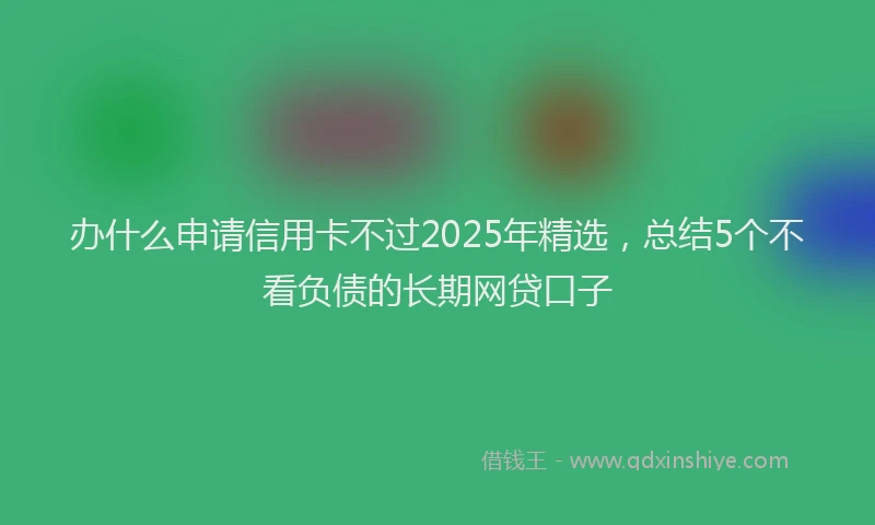 办什么申请信用卡不过2025年精选，总结5个不看负债的长期网贷口子