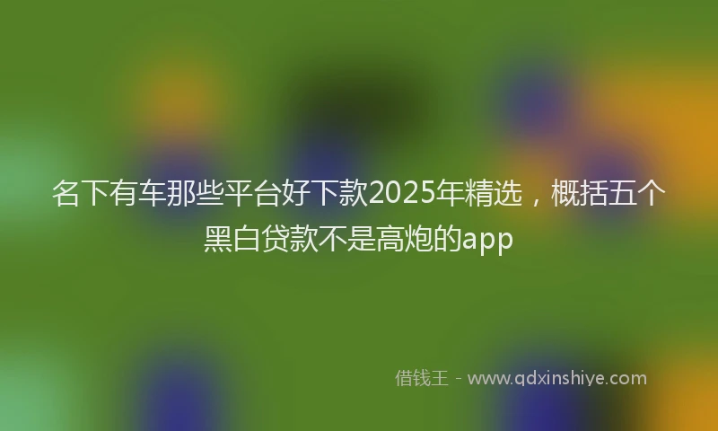 名下有车那些平台好下款2025年精选，概括五个黑白贷款不是高炮的app