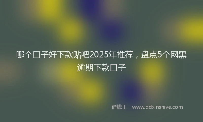 哪个口子好下款贴吧2025年推荐，盘点5个网黑逾期下款口子