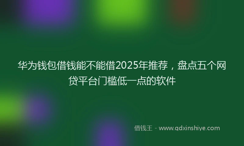 华为钱包借钱能不能借2025年推荐，盘点五个网贷平台门槛低一点的软件