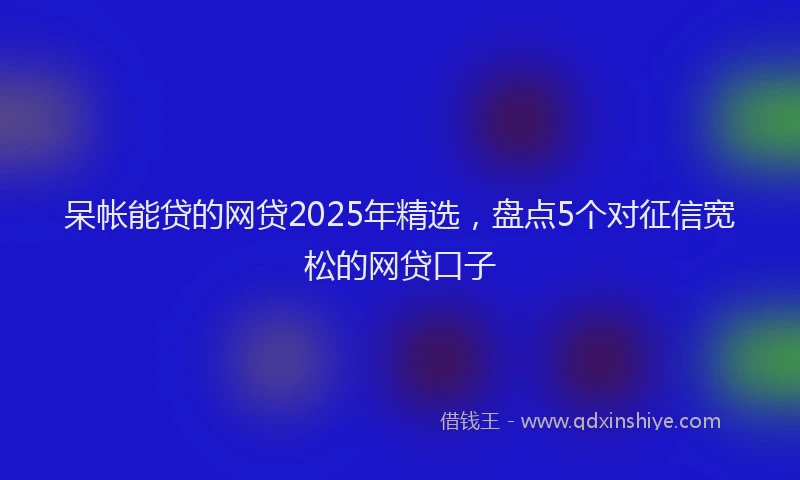 呆帐能贷的网贷2025年精选，盘点5个对征信宽松的网贷口子