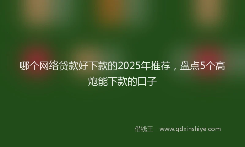 哪个网络贷款好下款的2025年推荐，盘点5个高炮能下款的口子
