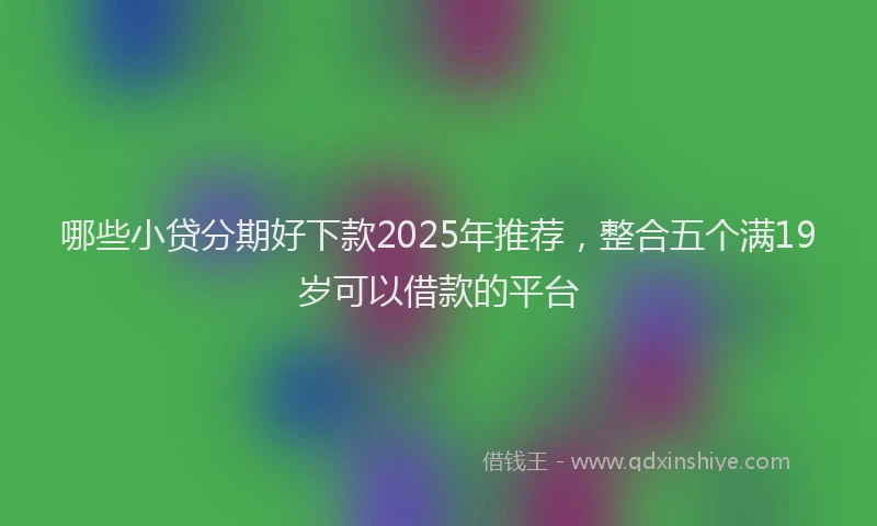 哪些小贷分期好下款2025年推荐，整合五个满19岁可以借款的平台