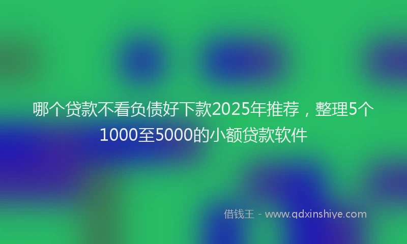 哪个贷款不看负债好下款2025年推荐，整理5个1000至5000的小额贷款软件