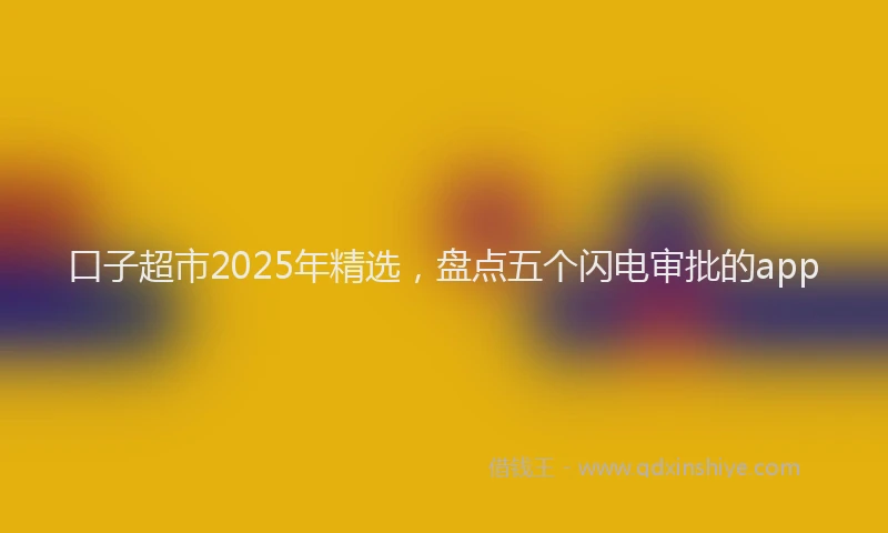 口子超市2025年精选，盘点五个闪电审批的app