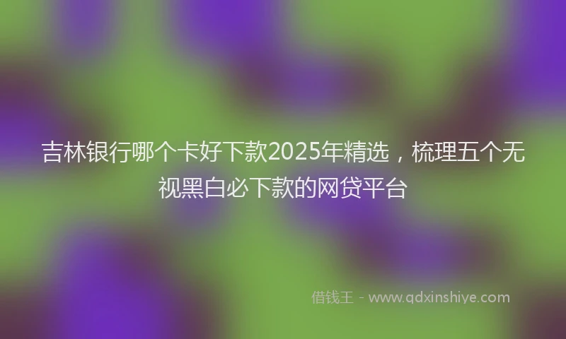 吉林银行哪个卡好下款2025年精选，梳理五个无视黑白必下款的网贷平台