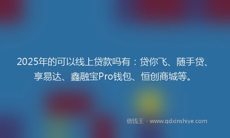 2025年的可以线上贷款吗有：贷你飞、随手贷、享易达、鑫融宝Pro钱包、恒创商城等。
