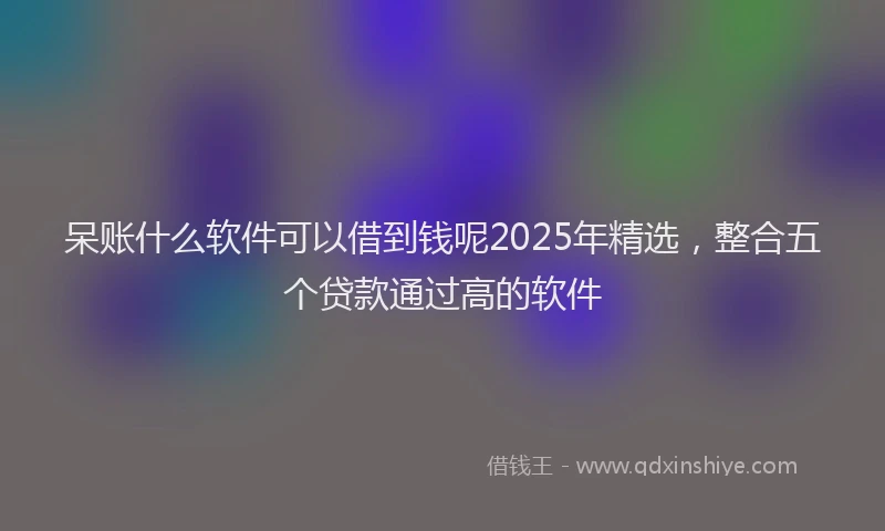 呆账什么软件可以借到钱呢2025年精选，整合五个贷款通过高的软件