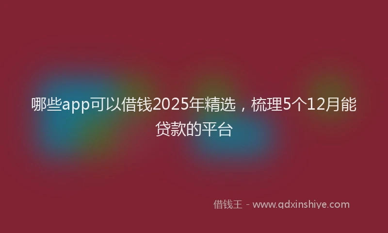 哪些app可以借钱2025年精选，梳理5个12月能贷款的平台