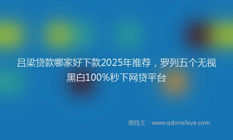 吕梁贷款哪家好下款2025年推荐，罗列五个无视黑白100%秒下网贷平台