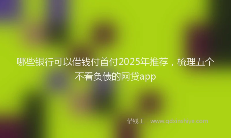 哪些银行可以借钱付首付2025年推荐，梳理五个不看负债的网贷app