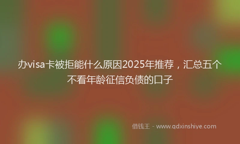 办visa卡被拒能什么原因2025年推荐，汇总五个不看年龄征信负债的口子