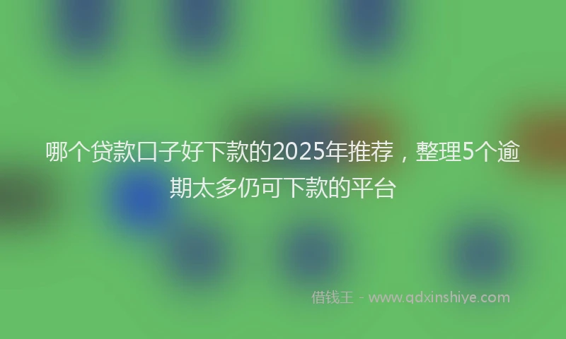 哪个贷款口子好下款的2025年推荐，整理5个逾期太多仍可下款的平台