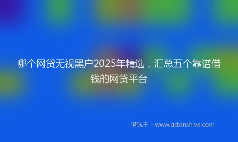 哪个网贷无视黑户2025年精选，汇总五个靠谱借钱的网贷平台