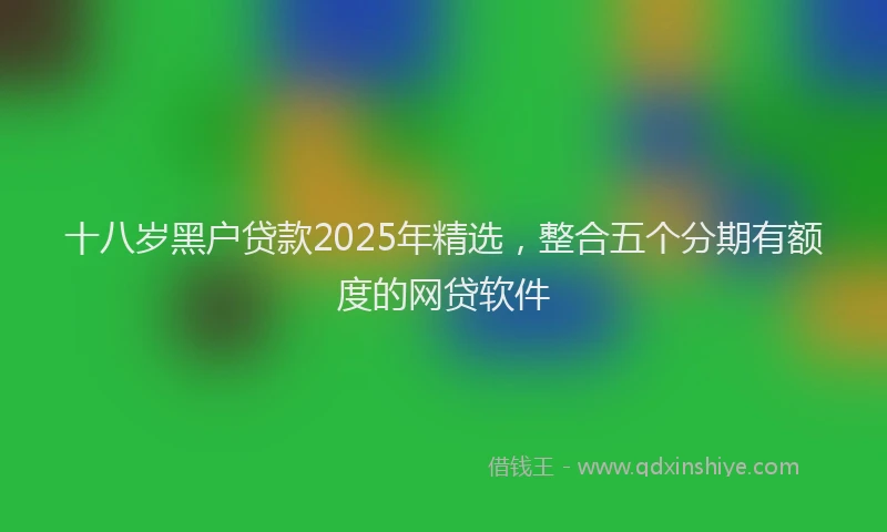 十八岁黑户贷款2025年精选，整合五个分期有额度的网贷软件