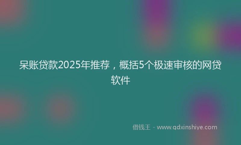 呆账贷款2025年推荐，概括5个极速审核的网贷软件