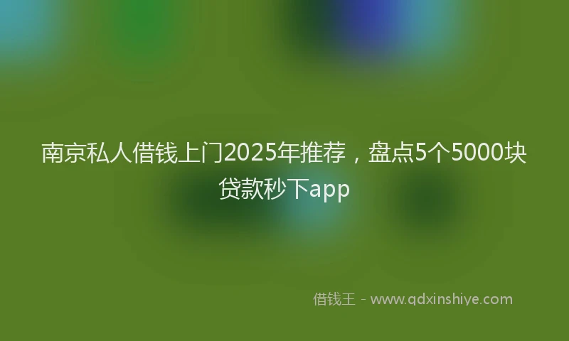 南京私人借钱上门2025年推荐，盘点5个5000块贷款秒下app