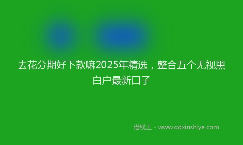 去花分期好下款嘛2025年精选，整合五个无视黑白户最新口子