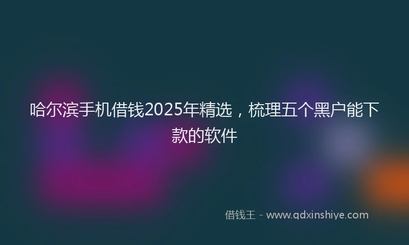 哈尔滨手机借钱2025年精选，梳理五个黑户能下款的软件