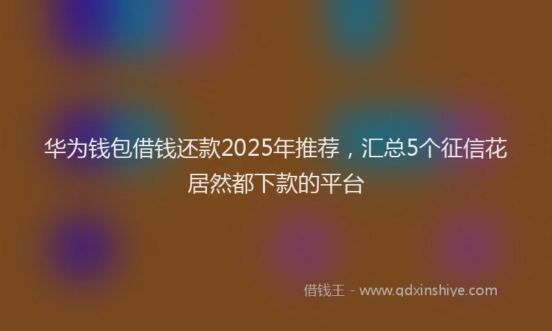 华为钱包借钱还款2025年推荐，汇总5个征信花居然都下款的平台