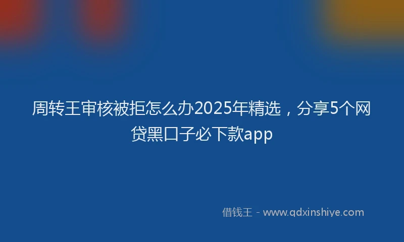 周转王审核被拒怎么办2025年精选，分享5个网贷黑口子必下款app