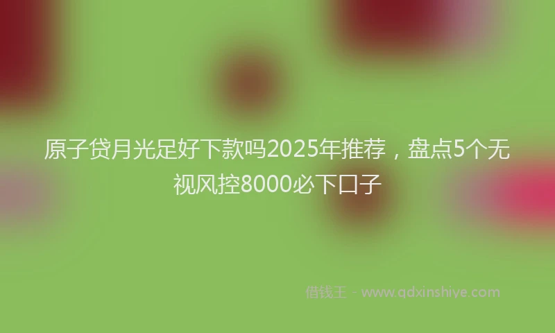 原子贷月光足好下款吗2025年推荐，盘点5个无视风控8000必下口子