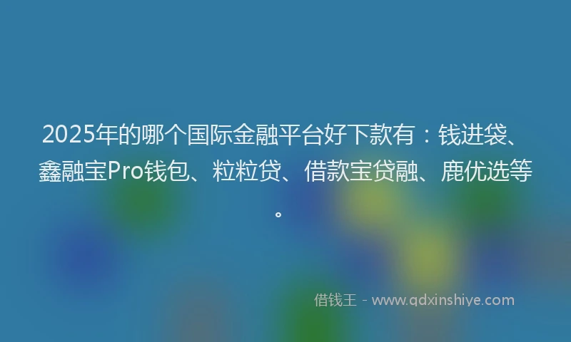 2025年的哪个国际金融平台好下款有：钱进袋、鑫融宝Pro钱包、粒粒贷、借款宝贷融、鹿优选等。