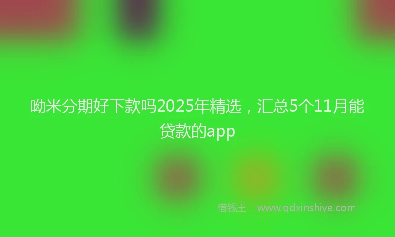 呦米分期好下款吗2025年精选，汇总5个11月能贷款的app