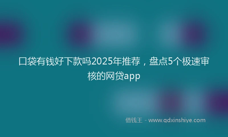 口袋有钱好下款吗2025年推荐，盘点5个极速审核的网贷app