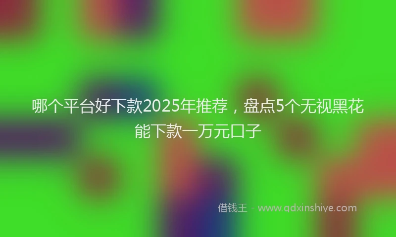 哪个平台好下款2025年推荐，盘点5个无视黑花能下款一万元口子