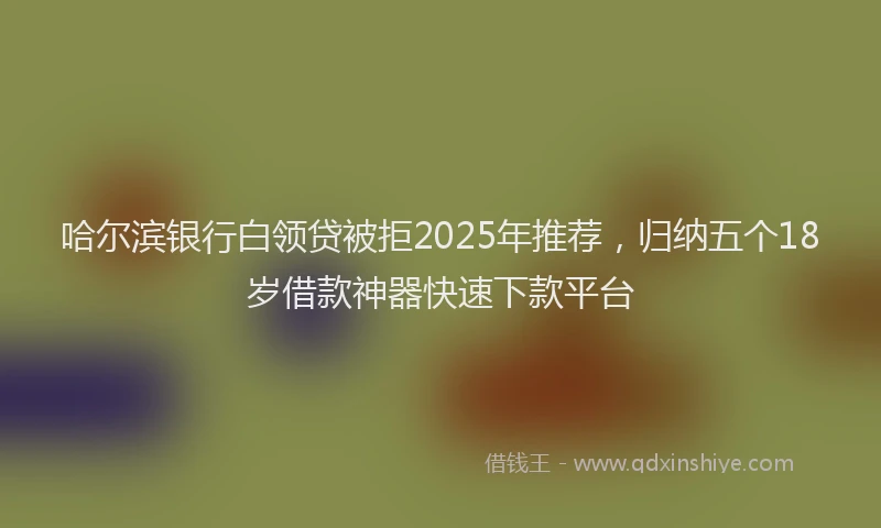 哈尔滨银行白领贷被拒2025年推荐，归纳五个18岁借款神器快速下款平台