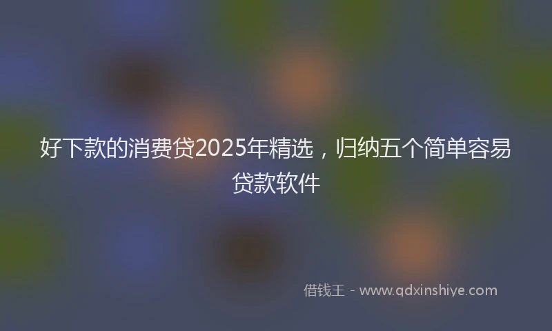 好下款的消费贷2025年精选，归纳五个简单容易贷款软件
