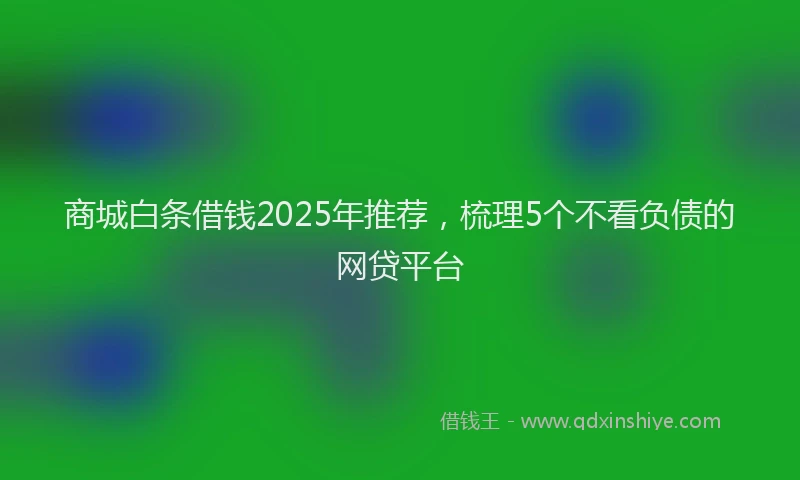 商城白条借钱2025年推荐，梳理5个不看负债的网贷平台