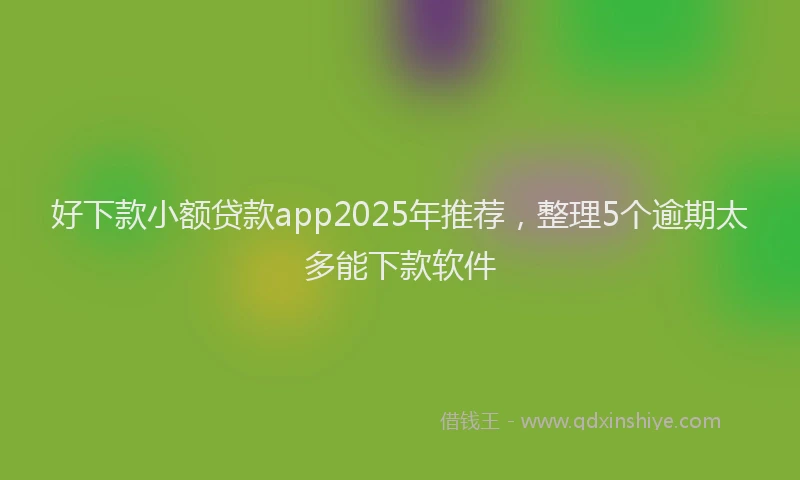 好下款小额贷款app2025年推荐，整理5个逾期太多能下款软件