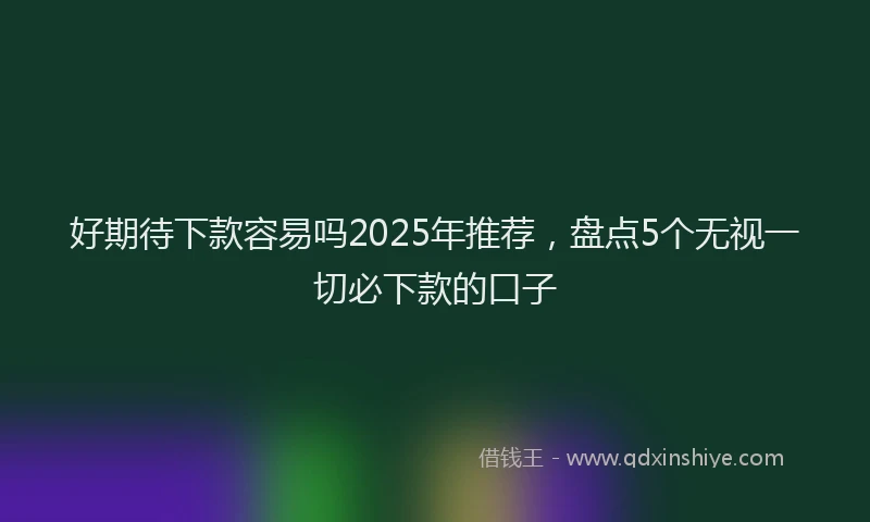 好期待下款容易吗2025年推荐，盘点5个无视一切必下款的口子