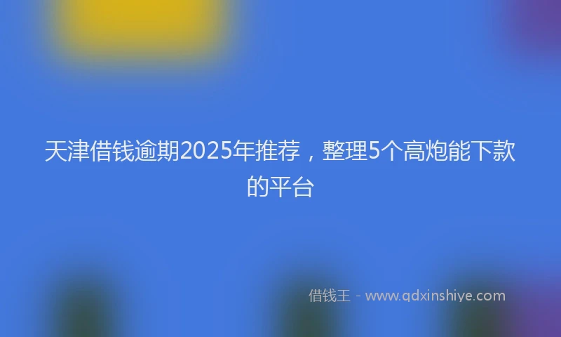 天津借钱逾期2025年推荐，整理5个高炮能下款的平台